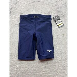 Speedo Navy Youth Boys Swim Trunks Board Shorts Size 24 PowerFLEX Eco NWT